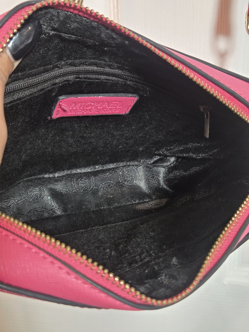Michael Kors Jet Set Large Saffiano Leather Crossbody Bag - Dragonfruit Pink - Picture 11 of 13